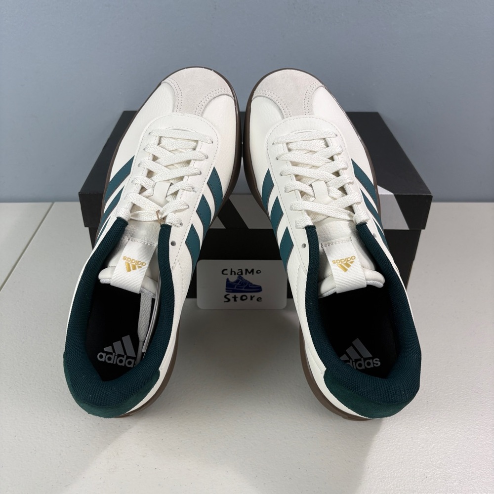 Adidas VL Court 3.0 Sneaker Casual Shoes White Green Teal JR8635 Men's Sz - Picture 6 of 16